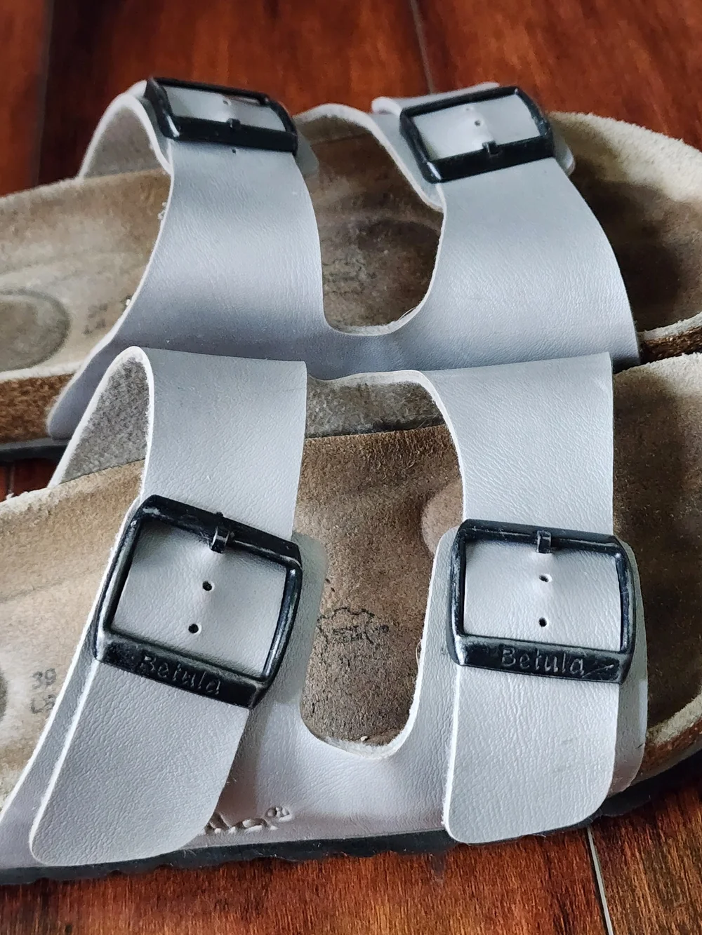 Birkenstock Betula Arizona Beige Birko-Flor Sandals EU 39 US Women's 8